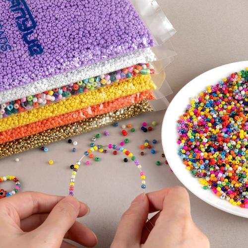 Solid Color Glass Seed Beads DIY Sold By Bag