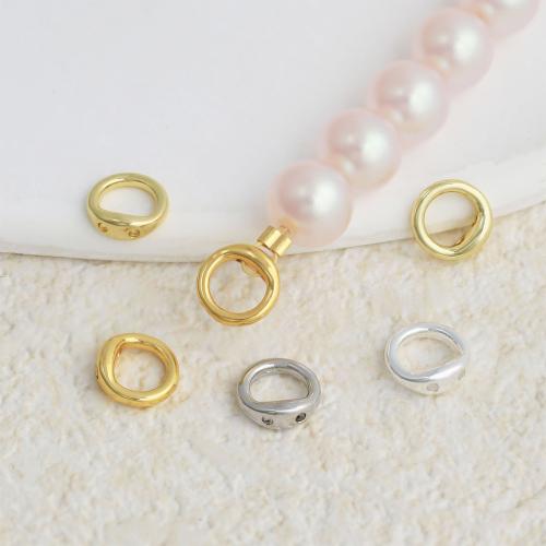 Brass Stoppers Ring plated DIY & double-hole Sold By Lot