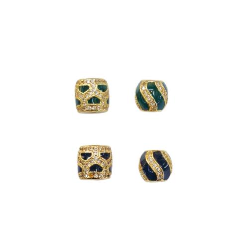 Entretoise de perles en laiton, Placage de couleur d'or, DIY & styles différents pour le choix & émail & avec strass, 10PC/lot, Vendu par lot