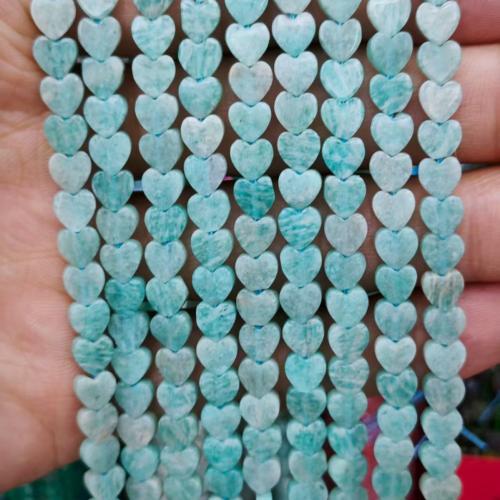 Perles bijoux en pierres gemmes, pierre gemme, coeur, DIY & différents matériaux pour le choix, 6mm, Vendu par Environ 38 cm brin