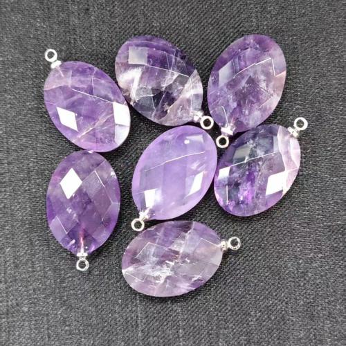 Bijoux Pendentifs en pierres gemmes, pierre gemme, ovale plat, DIY & différents matériaux pour le choix & facettes, 13x18mm, Vendu par PC