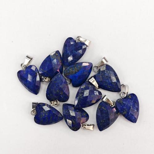 Bijoux Pendentifs en pierres gemmes, pierre gemme, coeur, DIY & différents matériaux pour le choix & facettes, 12x16mm, Vendu par PC
