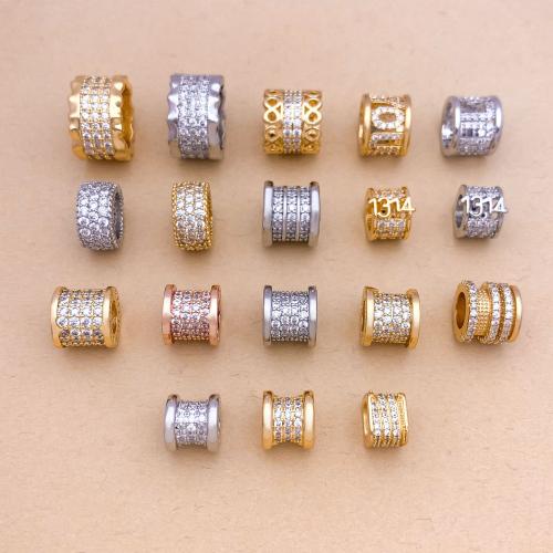 Cubic Zirconia Micro Pave Brass Pendant plated DIY & micro pave cubic zirconia Sold By Lot