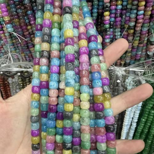Perles de pierres précieuses mixtes, pierre gemme, DIY, multicolore, 8x6mm, Longueur Environ 38 cm, Vendu par lot