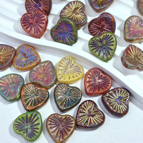 Perles murano faites à la main , chalumeau, vernis au four, DIY & styles différents pour le choix, couleurs mélangées, 100PC/sac, Vendu par sac