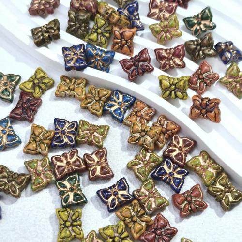 Tier Lampwork Perlen, Einbrennlack, DIY & verschiedene Stile für Wahl, gemischte Farben, 100PCs/Tasche, verkauft von Tasche