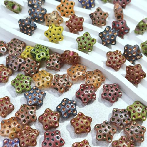 Perles murano faites à la main , chalumeau, vernis au four, DIY & styles différents pour le choix, couleurs mélangées, 100PC/sac, Vendu par sac