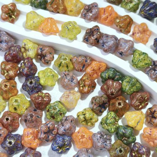 Perles murano faites à la main , chalumeau, vernis au four, DIY & styles différents pour le choix, couleurs mélangées, 100PC/sac, Vendu par sac