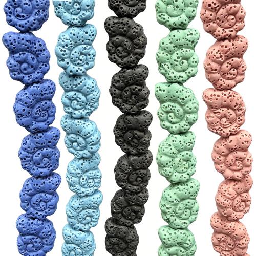 Natural Laavahelmet, Laava, Kotilo, tee-se-itse, enemmän värejä valinta, 13x16mm, N. 25PC/Strand, Myymät Strand