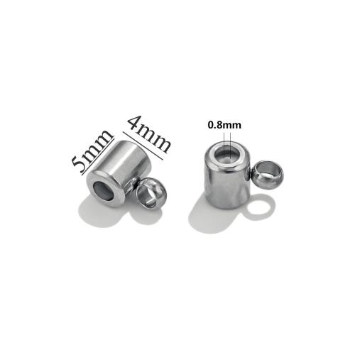 Acero inoxidable Beads Bail, acero inoxidable 304, chapado, Bricolaje, más colores para la opción, 5x4mm, agujero:aproximado 0.8mm, 20PCs/Grupo, Vendido por Grupo