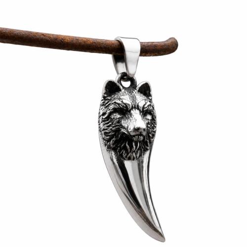 Rostfritt stål Animal Hängen, 304 rostfritt stål, Vintage & DIY, ursprungliga färgen, 47.70x14mm, Säljs av PC