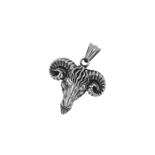 Rostfritt stål Animal Hängen, 304 rostfritt stål, Får, Vintage & DIY, ursprungliga färgen, 27mm, Säljs av PC