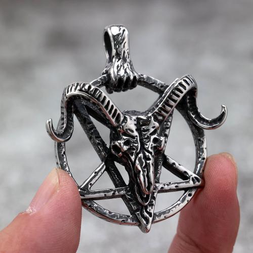 Acier inoxydable 304 Pendentif, mouton, Vintage & DIY, couleur originale, 48x55mm, Vendu par PC