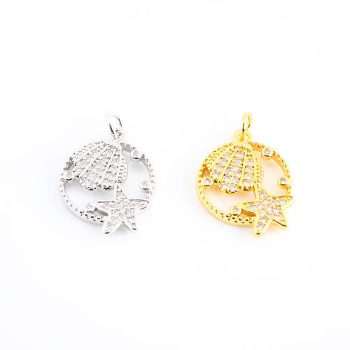 Kubik Zirkonium mikro bana Mässing hängande, plated, DIY & micro bana cubic zirconia & ihålig, fler färger för val, 24x16x2mm, Säljs av PC