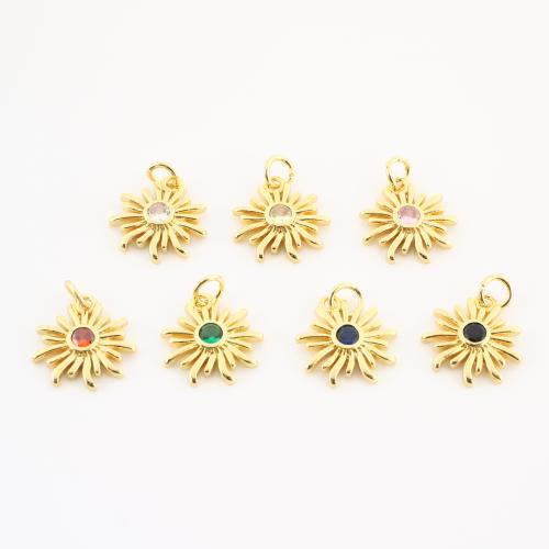 Kubik Zirkonium mikro bana Mässing hängande, guldfärg pläterade, DIY & micro bana cubic zirconia, fler färger för val, 17x14x2mm, Säljs av PC