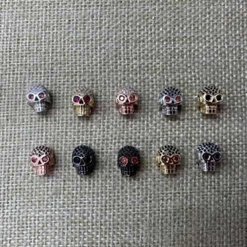 Messinki Spacer Helmet, Kallo, päällystetty, tee-se-itse & Micro Pave kuutiometriä zirkonia, enemmän värejä valinta, 11.70x9.50x6.50mm, Reikä:N. 2mm, 10PC/erä, Myymät erä