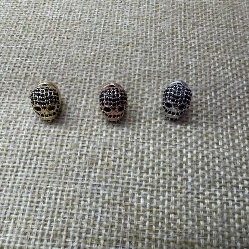 Messinki Spacer Helmet, Kallo, päällystetty, tee-se-itse & Micro Pave kuutiometriä zirkonia, enemmän värejä valinta, 9x11x11mm, Reikä:N. 2mm, 10PC/erä, Myymät erä