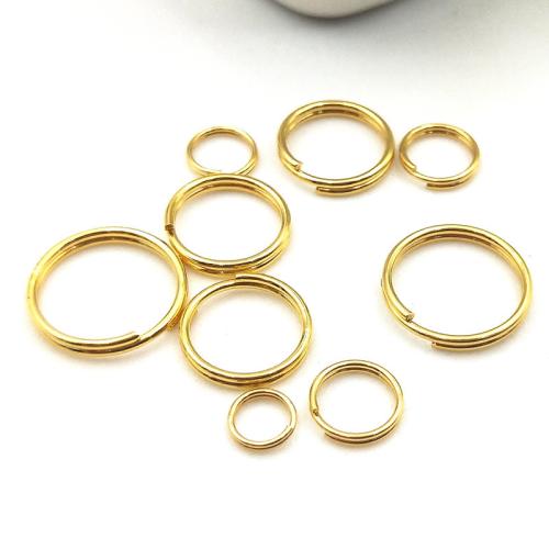 Stainless Steel Split Ring 304 Stainless Steel Donut Vacuum Ion Plating DIY gold Sold By PC