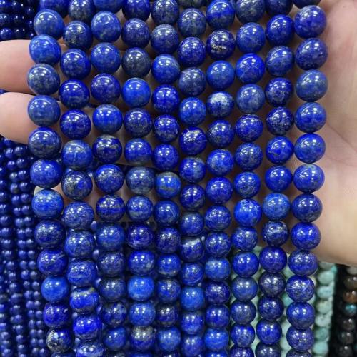 Lapis Lazuli Beads, Ronde, DIY & verschillende grootte voor keus, Per verkocht Ca 38 cm Strand