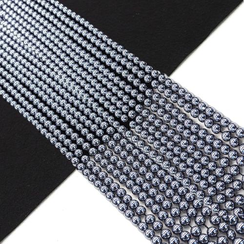 Non Magnetic Hematite Beads Terahertz Stone Round DIY Sold Per Approx 38 cm Strand