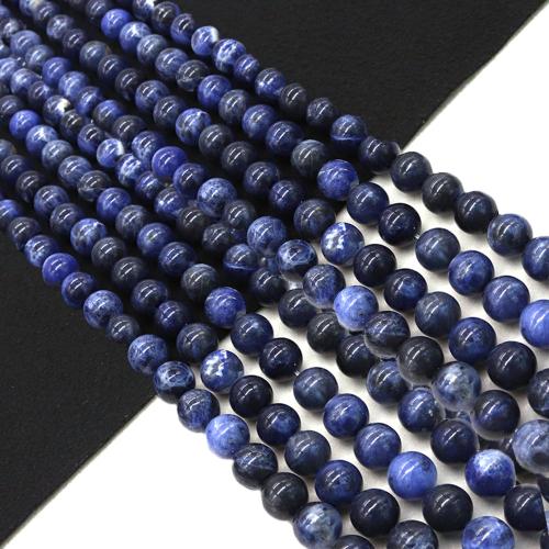 Koraliki sodalite, Sodalit, Koło, obyty, DIY & różnej wielkości do wyboru, sprzedawane na około 38 cm Strand