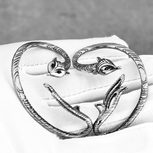 304 Stainless Steel Náušnicový zábal, Liška, lesklý, Vintage & unisex & různé styly pro výběr, Původní barva, earring size 30-60mm, Prodáno By PC