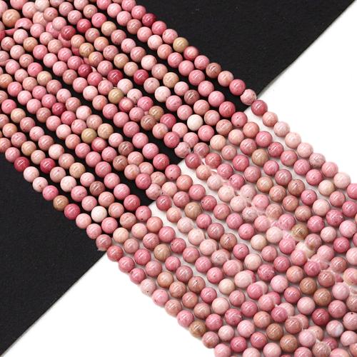 Rhodonite Beads, Rhodonit, Runde, du kan DIY & forskellig størrelse for valg, Solgt Per Ca. 38 cm Strand
