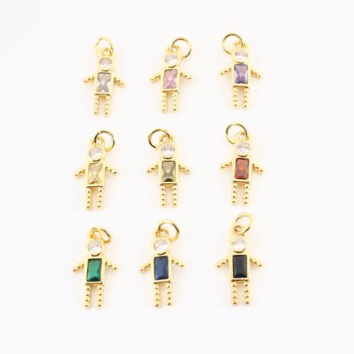 Cúbicos Circonia Colgante Latón Micro pavimenta, metal, chapado en color dorado, Bricolaje & micro arcilla de zirconia cúbica, más colores para la opción, 20x10x2mm, Vendido por UD