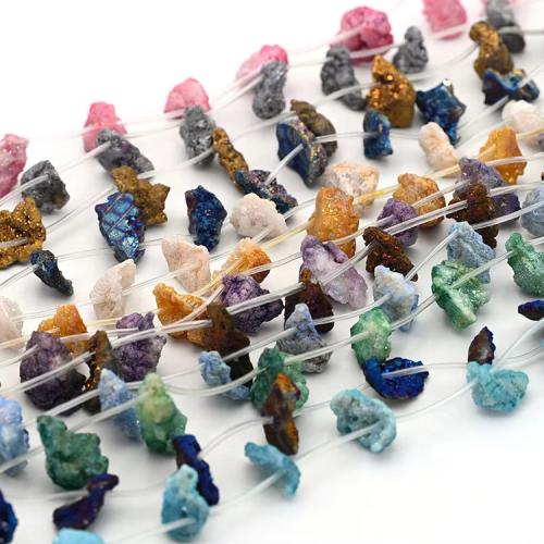 Grânulos de quartzo natural chapeamento, Irregular, banhado, estilo druzy & DIY, Mais cores pare escolha, beads size 15-30mm, vendido para 38 cm Strand