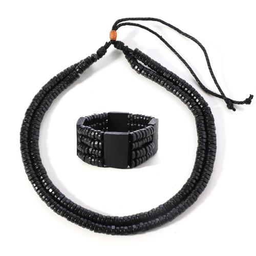 madeira Pulseira e colar, with Fio de cera, estufagem de verniz, Vintage & Vario tipos a sua escolha & para o homem, vendido por PC