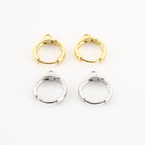 Brass Lever Back Earring Component plated DIY & micro pave cubic zirconia & for woman Sold By Pair