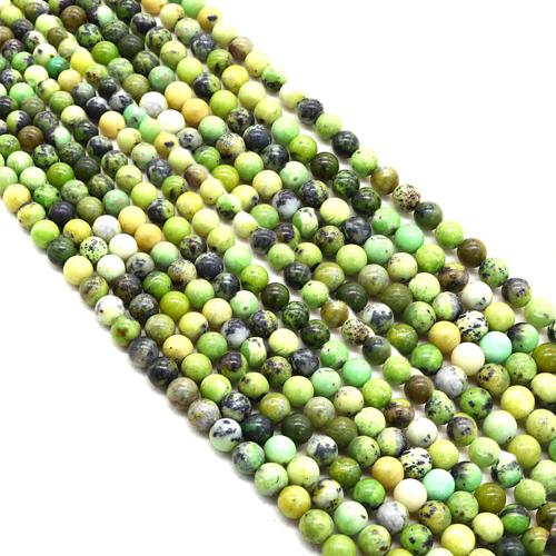 Edelsteen Sieraden Kralen, Green Opal, Ronde, DIY & verschillende grootte voor keus, Per verkocht Ca 38 cm Strand