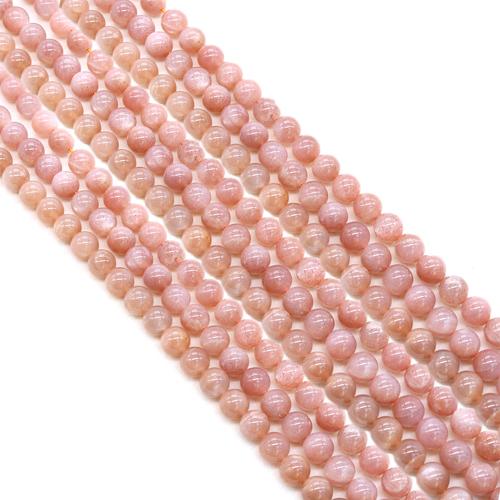 Gemstone Jewelry Beads Sunstone Round DIY Sold Per Approx 38 cm Strand
