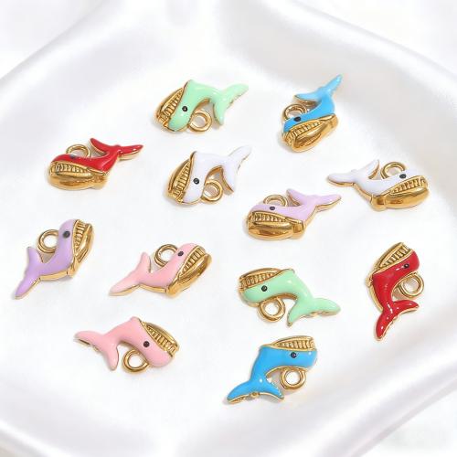Stainless Steel Animal Pendants 304 Stainless Steel DIY & enamel Sold By Bag