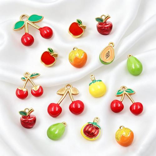 Jóias Pingentes de aço inoxidável, Aço inoxidável 304, design da fruta & DIY & Vario tipos a sua escolha & esmalte, Mais cores pare escolha, vendido por PC