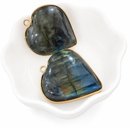 Labradoryt Wisiorek, Serce, DIY, pendant size 32-36mm, sprzedane przez PC