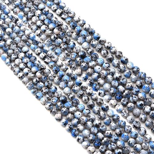 Gemstone smykker perler, Azurite, Runde, du kan DIY, 8mm, Solgt Per Ca. 38 cm Strand