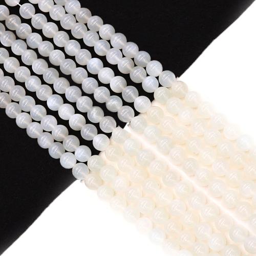 Moonstone Beads, Månesten, Runde, du kan DIY & forskellig størrelse for valg, hvid, Solgt Per Ca. 38 cm Strand