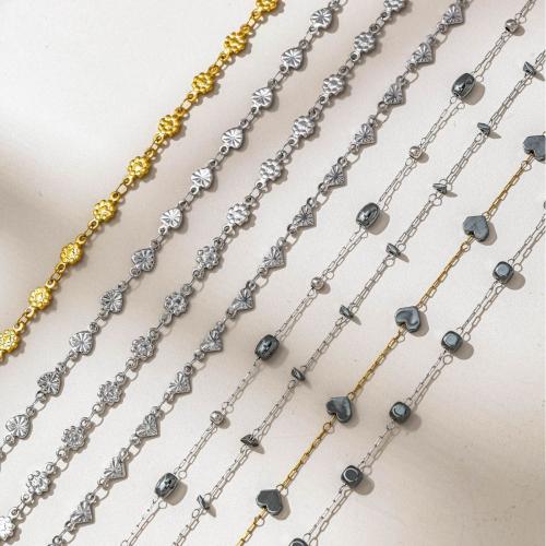 Rozsdamentes acélból készült ékszerek Chain, 304 rozsdamentes acél, galvanizált, DIY & különböző stílusokat a választás, Által értékesített m