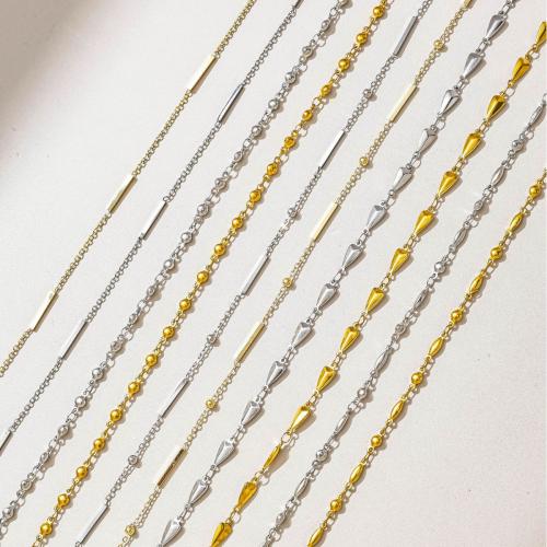 Rozsdamentes acélból készült ékszerek Chain, 304 rozsdamentes acél, galvanizált, DIY & különböző stílusokat a választás, Által értékesített m