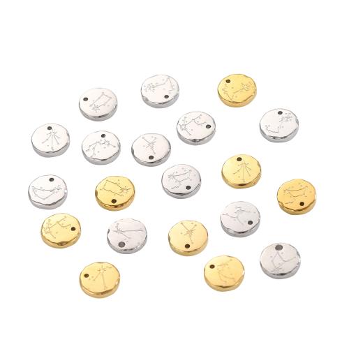 Nerūdijančio plieno papuošalai Pakabukai, 304 Nerūdijantis plienas, Butas Round, padengtą, Pasidaryk pats & įvairių stilių pasirinkimas, 10mm, Pardavė PC