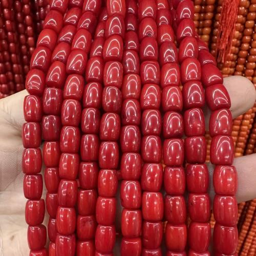 Přírodní Coral korálky, DIY, 9x7mm, Prodáno za Cca 38 cm Strand