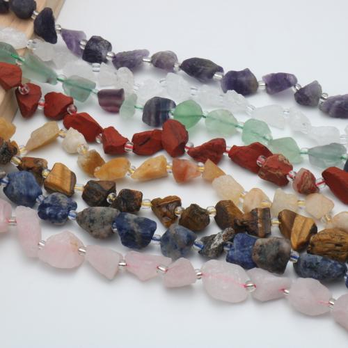 Gemstone smykker perler, Ædelsten, Uregelmæssig, poleret, du kan DIY & forskellig størrelse for valg, flere farver til valg, Solgt Per Ca. 38 cm Strand