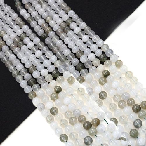 Gemstone Jewelry Beads Green Grass Stone Round DIY Sold Per Approx 38 cm Strand