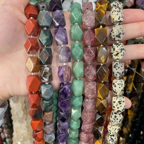 Gemstone Jewelry Beads Geometrical Pattern polished DIY  & faceted Sold By Strand