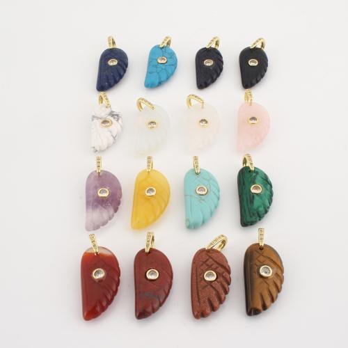 Pendants Gemstone Jewelry, DIY & le rhinestone, dathanna níos mó le haghaidh rogha, 36x15x10mm, Díolta De réir PC