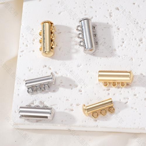 Brass Slide Lock spony, Mosaz, á, DIY & multi-strand, více barev na výběr, 20x11mm, Prodáno By PC