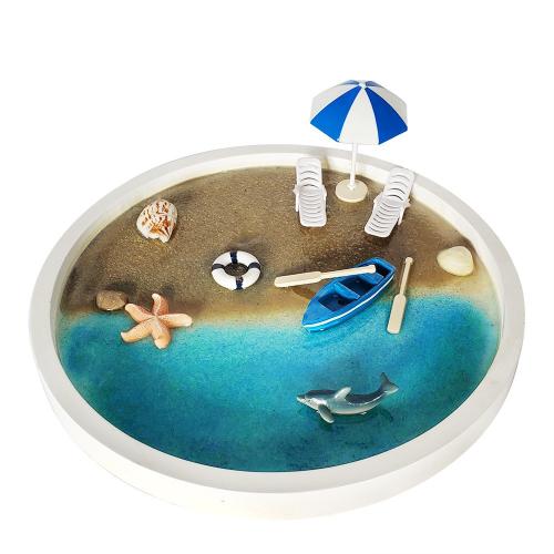 Pryskyřice Zen Sandbox Ornament, oceán konstrukce & DIY, 240mm, Prodáno By PC