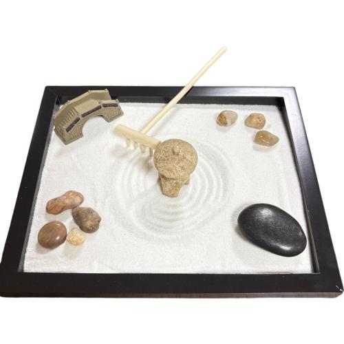 Resin Zen Sandkasse Ornament, Vintage & du kan DIY, 215x175x12mm, Solgt af PC