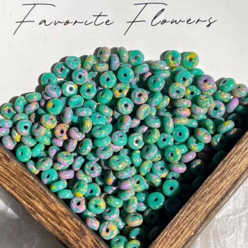 Fashion Glass Beads Abacus DIY 6mm Sold By Bag